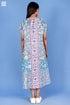 Tiered Dress In Graphic Block Print